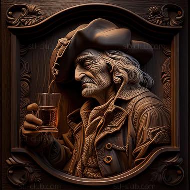 3D model Rembrandt Drank American artist (STL)